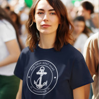 Ancre Bleue marine Nom du bateau Personnalisé