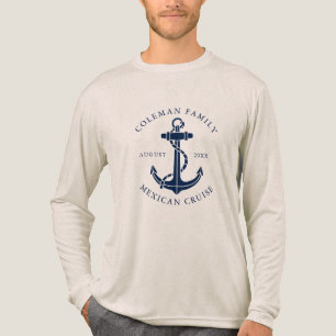 T-shirt En Tri-matière Ancre de bateau nautique de croisière familiale pe