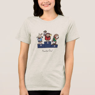 T-shirt En Tri-matière Animaux des Bois Numéro Un ! Podium de Cadeau Art