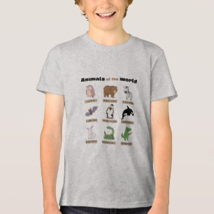 T-shirt En Tri-matière Animaux du monde - Drôle alternative Animal Na