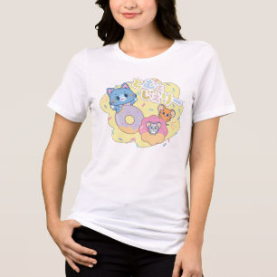 T-shirt En Tri-matière Anime Donut délice avec Tom, Jerry et Tuffy