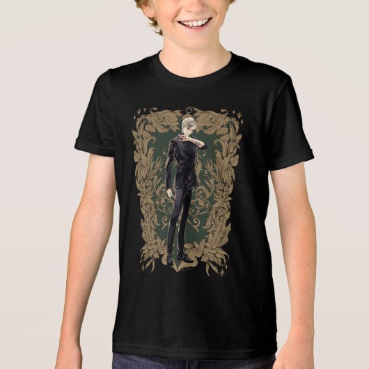 T-shirt En Tri-matière Anime Draco Malfoy Cadre Ornate (Recto)