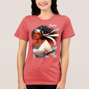 T-shirt En Tri-matière Anime féminine sans peur' Samurai Fighter