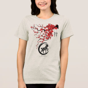 T-shirt En Tri-matière Année chinoise de la chèvre fleurit