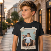 Anniversaire avec photo vintage personnalisée