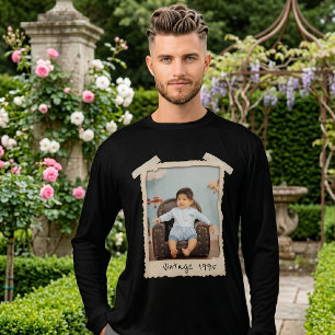 T-shirt En Tri-matière Anniversaire avec photo vintage personnalisée
