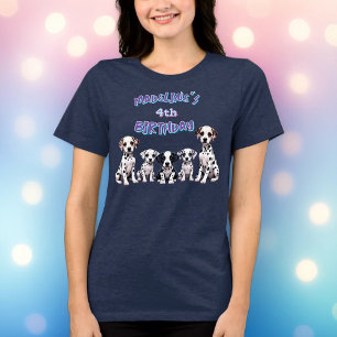 T-shirt En Tri-matière Anniversaire de chiots Dalmatiens Adorables
