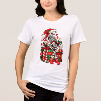 T-shirt En Tri-matière Annonce de grossesse de la mère squelette de Noël