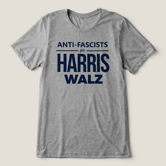 T-shirt En Tri-matière Anti-fascistes pour Harris Walz (Design Recto)