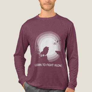 T-shirt En Tri-matière Apprendre à se battre seul – Lion sous la lumière