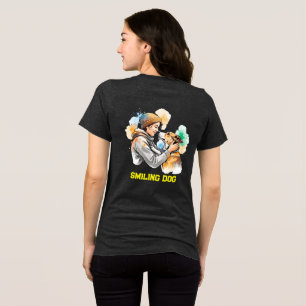 T-shirt En Tri-matière Aquarelle adorable Amoureux des chiens Best Friend