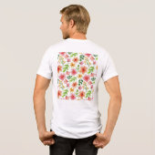 T-shirt En Tri-matière Aquarelle Fleurs roses Motif-69677 (Verso intégral)