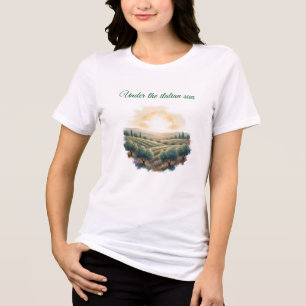 T-shirt En Tri-matière Aquarelle Paysage Toscane Italie Oliver Trees