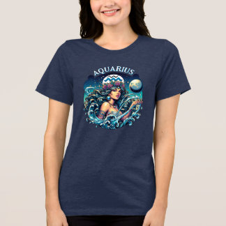 T-shirt En Tri-matière Aquarius Water Bearer Beautiful Woman Astrology 