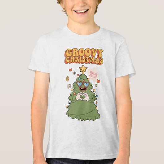 T-shirt En Tri-matière Arbre de Noël super - Vibes Holly Jolly (Recto)