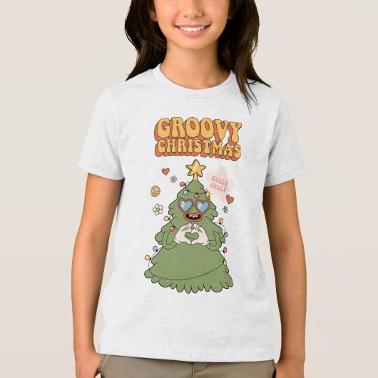 T-shirt En Tri-matière Arbre de Noël super - Vibes Holly Jolly (Recto)