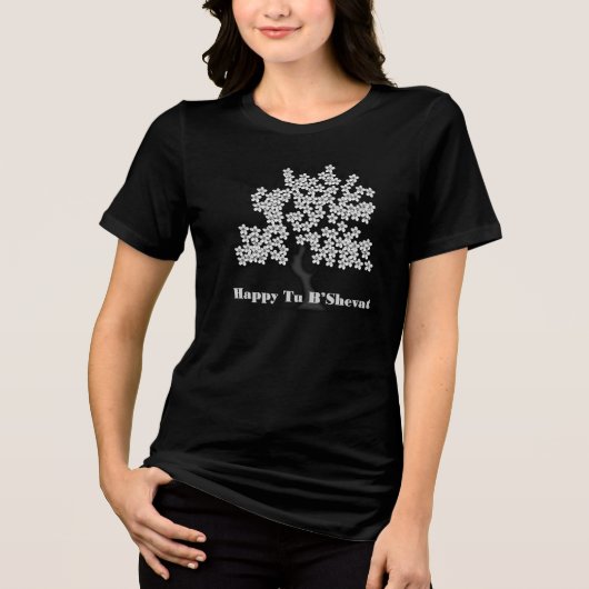 T-shirt En Tri-matière Arbre fleuri argenté de Tou Bichvat (Recto)