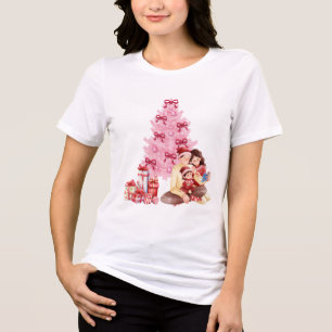 T-shirt En Tri-matière Arbre rose famille moment #Noël #Arbredenoël