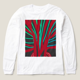T-shirt En Tri-matière Arbre vert rouge et sarcelle