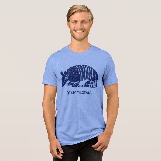 T-shirt En Tri-matière Armadillo bleu Graphique personnalisé (Recto plein)
