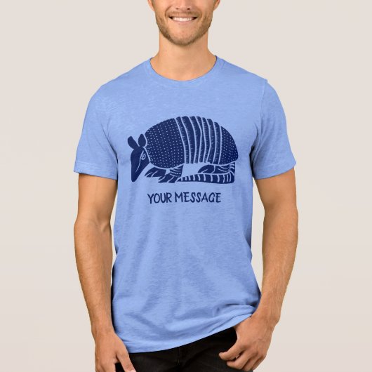 T-shirt En Tri-matière Armadillo bleu Graphique personnalisé (Recto)