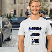 T-shirt En Tri-matière Arrière la chemise bleu à trois mélanges