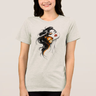 T-shirt En Tri-matière Art abstrait de trois papillons élégants