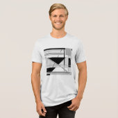 T-shirt En Tri-matière Art Abstrait géométrique gris clair et moyen (Recto plein)