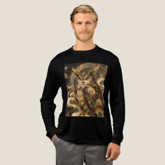 T-shirt En Tri-matière Art de hibou japonais | Dessin traditionnel de hib