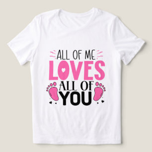 T-shirt En Tri-matière Art de mots d'amour de bébé mignon 