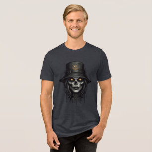 T-shirt En Tri-matière Art de sorcière crâne effrayante aux yeux lumineux