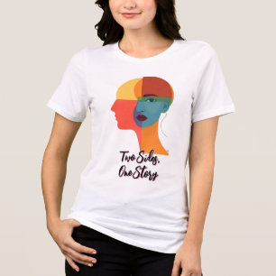 T-shirt En Tri-matière Art double face Abstrait