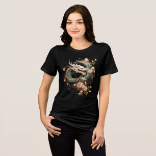 T-shirt En Tri-matière Art fantastique de dragon serpent floral