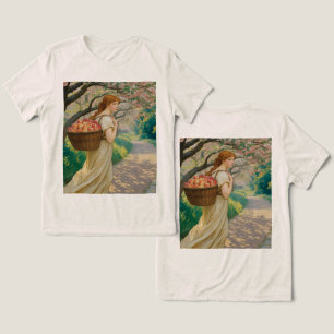 T-shirt En Tri-matière Art Nouveau Femme Peigne L'avoine