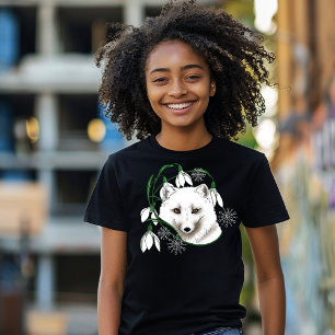 T-shirt En Tri-matière Art Nouveau Renard blanc arctique