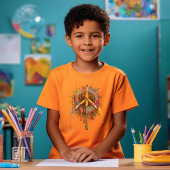 T-shirt En Tri-matière Art Peace Symbol Brush and Pencil ~ Salt ED