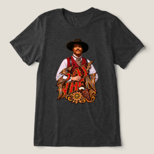 T-shirt En Tri-matière Art Western Doc Holliday Tireur de l'Ouest Ancien