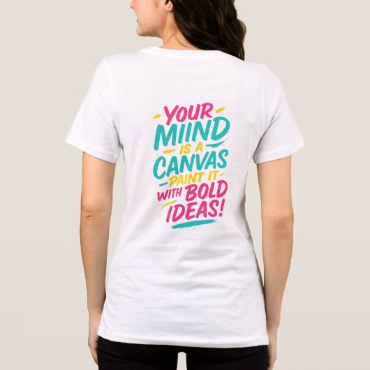 T-shirt En Tri-matière Artistic Brush-Lettering T-Shirt – (Verso)