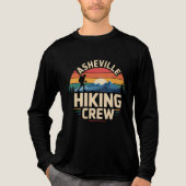 T-shirt En Tri-matière Asheville Randonnée Crew Retro Mountain Sunset Des (Recto)