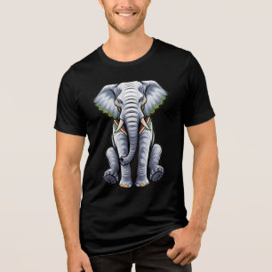 T-shirt En Tri-matière Assis Eléphant