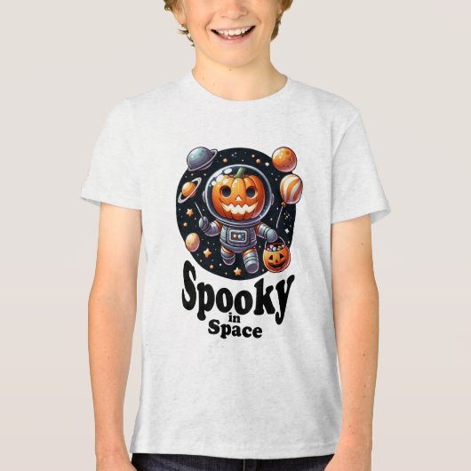 T-shirt En Tri-matière Astronaut citrouille - Design d'Halloween de l'esp (Recto)