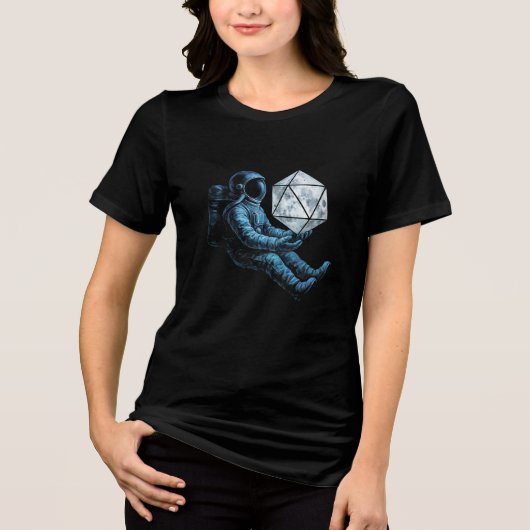 T-shirt En Tri-matière Astronaut with Moon Dice (Recto)