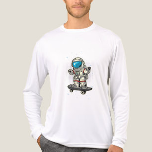 T-shirt En Tri-matière Astronaute cool en skateboard dans l'espace extéri