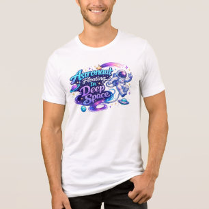 T-shirt En Tri-matière Astronaute Flottant Dans L'Espace Profond