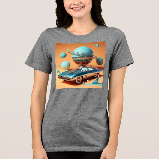 T-shirt En Tri-matière Atomic Futuristic Sky View Cruiser Car (Recto)