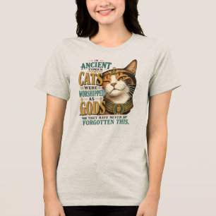 T-shirt En Tri-matière Attitude de chat calico antique