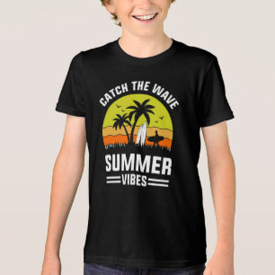 T-shirt En Tri-matière Attrapez la vague Vibe estivale-64193