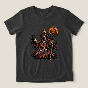 T-shirt En Tri-matière Aubergine Sorcier Sombre Halloween — Rétro Effraya