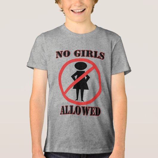 T-shirt En Tri-matière Aucune fille autorisée (Recto)