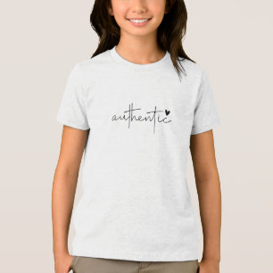 T-shirt En Tri-matière Authentique, Moderne Typographie Simple, Chemise E
